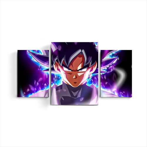 Cuadros Tripticos Goku Black Super Sayayin Dios Dragon Ball