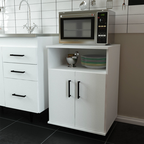 Mueble Mesa Auxiliar De Cocina Rack Puerta Microondas Oferta