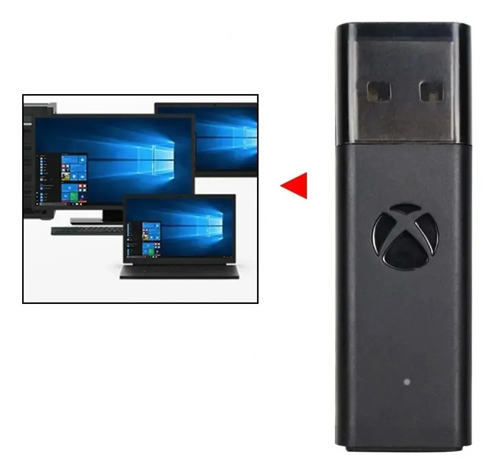 Receptor USB Sem Fio Para Controle Xbox One e Series Para PC Windows