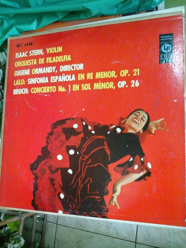 Vinilo 3290 - Lalo - Bruch - Isaac Stern, Violin- Columbia