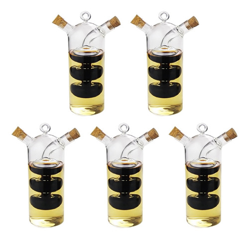 Botella De Vidrio De Doble Capa, 5 Unidades 2 En 1, Aceite Y