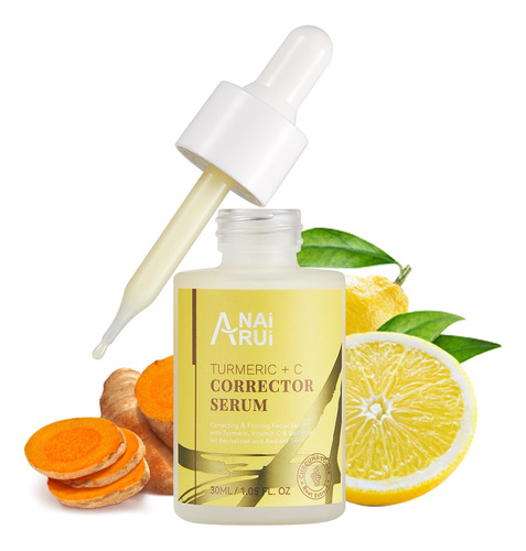 Anairui - Suero Facial De Cúrcuma Con Vitamina C, Suero Fa.