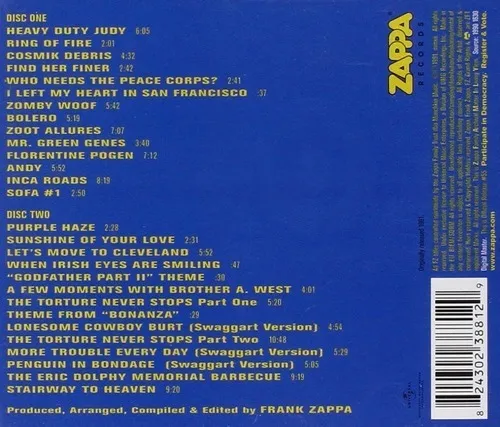 The Best Band You've Never Heard Samples Frank Zappa - The Best Band You Never Heard - 2 Cds. | Cuotas sin interés