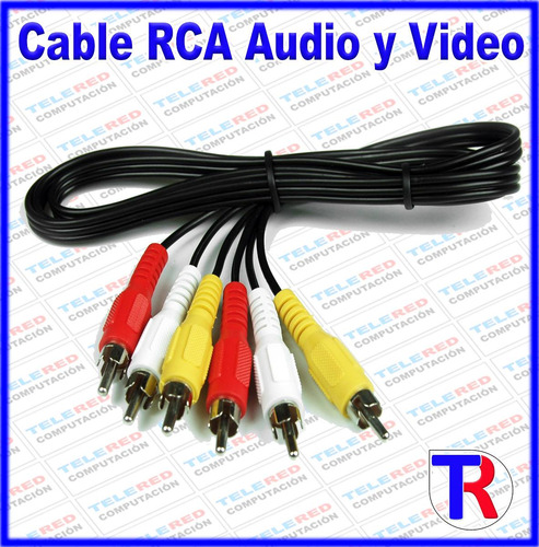 Imagen 1 de 9 de Cable Rca Audio Y Video 1.5 Mts Para Dvd Tv Decodificador