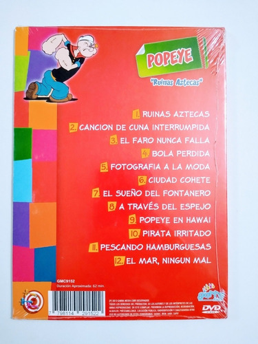 Popeye Dvd Nuevo Dibujos Animados Ruinas Aztecas