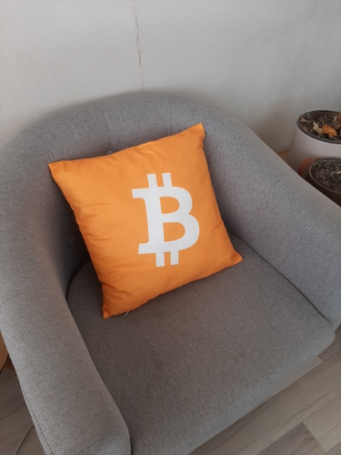 Imagen 4 de 4 de Cojin Bitcoin Criptomoneda Almohada Funda Btc