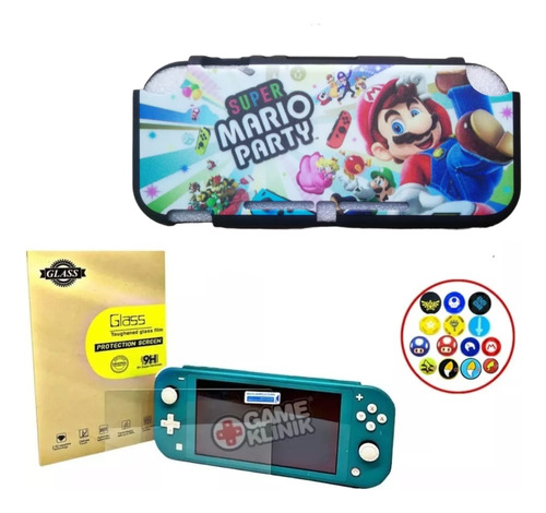 Kit Nintendo Switch Lite Case Protector + Mica + Thumb