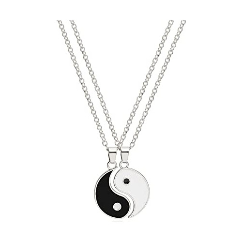 Collar De Acero Inoxidable Yin Yang Para Parejas