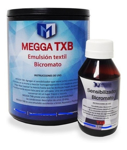 Emulsión Textil Bicromato - Megga Txb Serigrafica