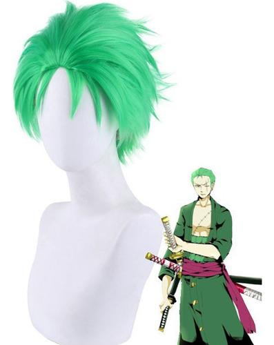 Peluca Corta Verde Party Roronoa Zoro Cosplay