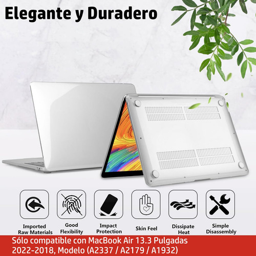 Funda Para Macbook Air 13.3'' A1932/a2179/a2337 Transparente