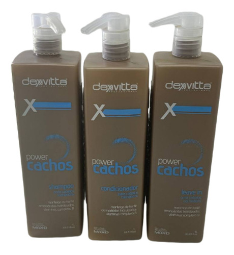 Kit Sha + Cond + Leave Power Cachos Dexvitta Profissional