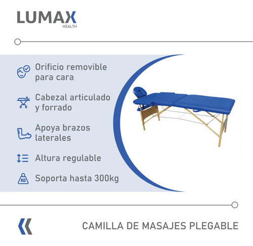 Camilla Masajes Profesional Madera Color Azul