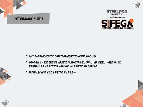 Imagen 3 de 4 de Antiparra Everest Steelpro Hc