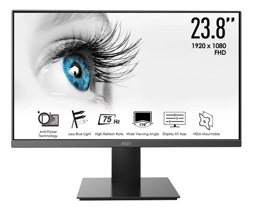 Monitor 23,8' 1920 X 1080 Fhd Va 75hz  Protec Ocular Msi Pro