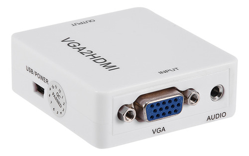Convertidor Mini Vga A Hdmi, 1080p, Vga2/hdmi, Adaptador Par