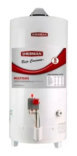 Termotanque Sherman Gas 50 Litros Tpgp050 Carga Superior