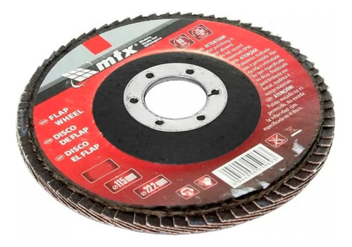 Kit 10 Discos Lixa Desbaste Tipo Flap 4.1/2 Grão 120 Mtx