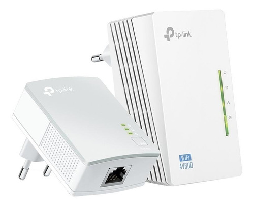 Imagen 1 de 3 de Range extender, Adaptador powerline TP-Link TL-WPA4220KIT V1 blanco 220V 2 unidades