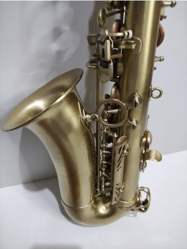 Saxofone Mib Alto Michael Escovado Dourado Estado De Novo
