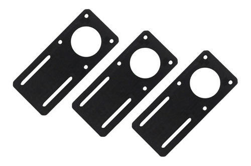 3 Peças Suporte Para Motor Nema 23 Reto 180° Em Aço Preto.