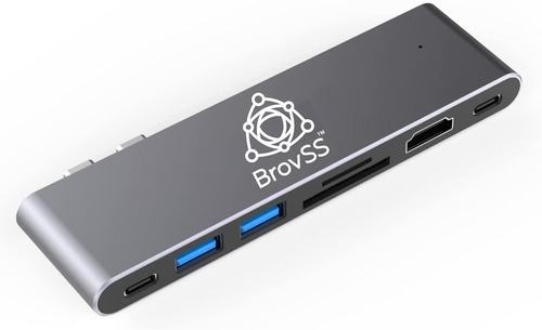 Hub Usb-c Para Mac Brovss Con Hdmi Usb Lector Sd/microsd ...