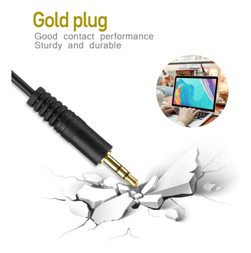 Imagen 3 de 5 de 10 Cable Audio Auxiliar 3.5mm Gio Laptop Celular Mayoreo