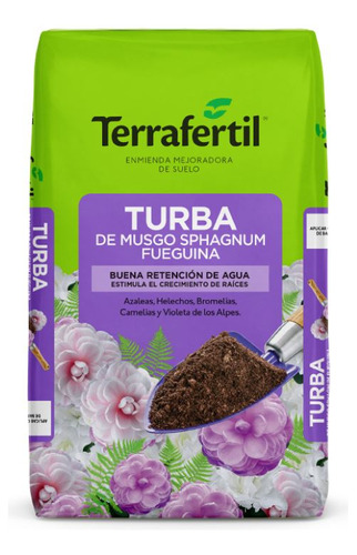 Turba 20l Terrafertil Mejorador De Suelo Armado Sustrato