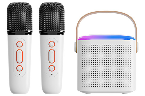 Mini Máquina De Karaoke Bluetooth Para Niños Con 2 Micrófono