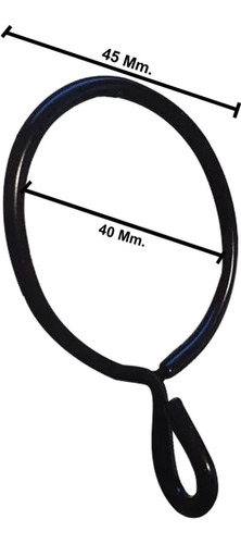 Argollas 40mm Para Barral Hierro Negra 25 Mm X 50 Un. Soul