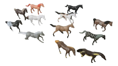 Juguetes De Animales Caballos + Cercas 14 Figuras S