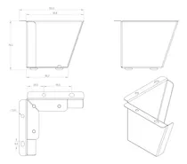 Comprar Kit 4 Pezinhos Metal Cromado Aço Ferro Para Móveis Cama Sofá