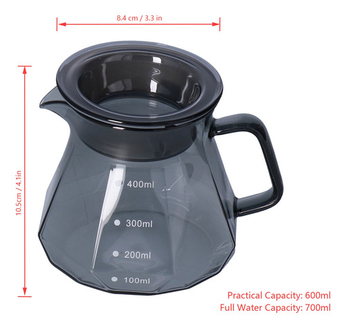 Tetera De Café Resistente Al Calor Para Compartir, Transpare