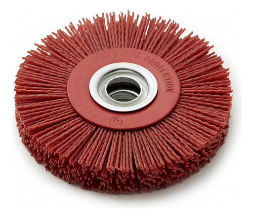 Cepillo Circular Abrasivo Nylon Amoladora 6 Bremen 150mm Color Rojo