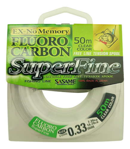 Tippet Fluorocarbon Superfine Sasame 50mts 0.33mm 7.1kg