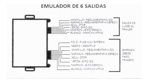 Emulador Trailer Universal 6 Salidas /reglamentaria Separada