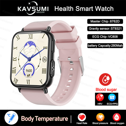 Smartwatch Glucemia Ecg+ppg Relógio Inteligente Para Homens