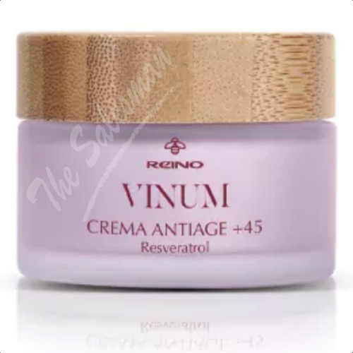 Crema Antiage +45, Con Resveratrol - Línea Vinum - Reino