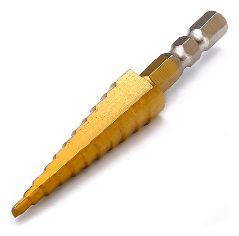 Broca Escalonada Espiral Titanium Hss Profissional 3-13mm