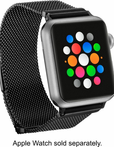 Correa Para Apple Watch 38mm Malla Negro Ancho 38 mm