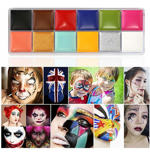 Wismee Pintura Corporal Para Rostro 12 Color Maquillaje