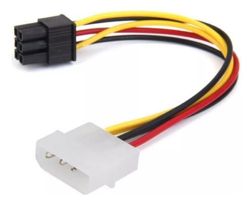 Cable Adaptador 1 Molex A 1 Pcie 6 Pin Placas De Video