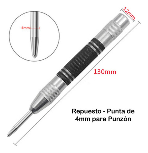 Punta 4mm Para Punzón Automático X 2 Unidades