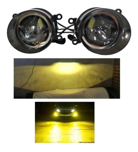 Par Faros Auxiliares Lupa Led Amarillo Ford Mustang 2011