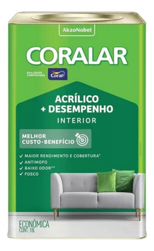 Tinta Anti Mofo Coralar Látex Acrílica Fosco