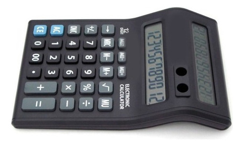 Calculadora Dual Grande Doble Pantalla Lcd 12 Digitos