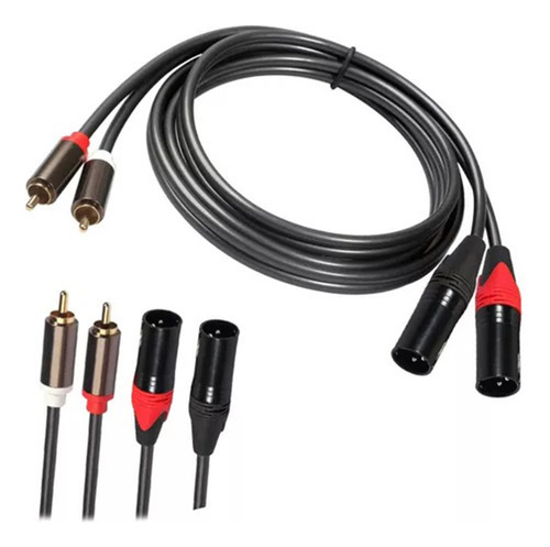 Audio Cable Dual Rca Macho A Dual Xlr Macho 1.5 Metros
