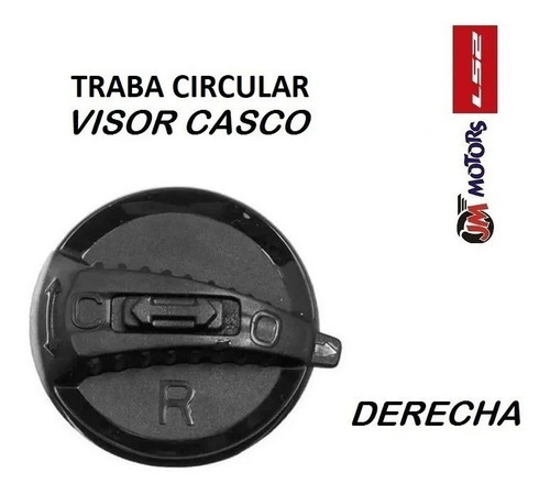 Imagen 3 de 4 de Jm Kit Trabas Circular Casco Ls2 Ff 370 Easy 325 Strobe 386
