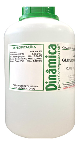 Glicerina Bidestilada Pa (frasco Plastico) 1000ml - Dinâmica