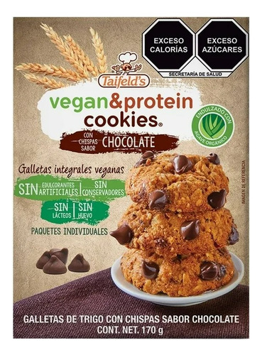 Galletas Taifelds Veganas Con Proteína Y Chispas Sabor Choco